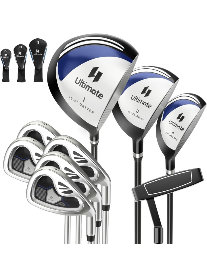 

COSTWAY Полный набор мужских клюшек для гольфа синего цвета