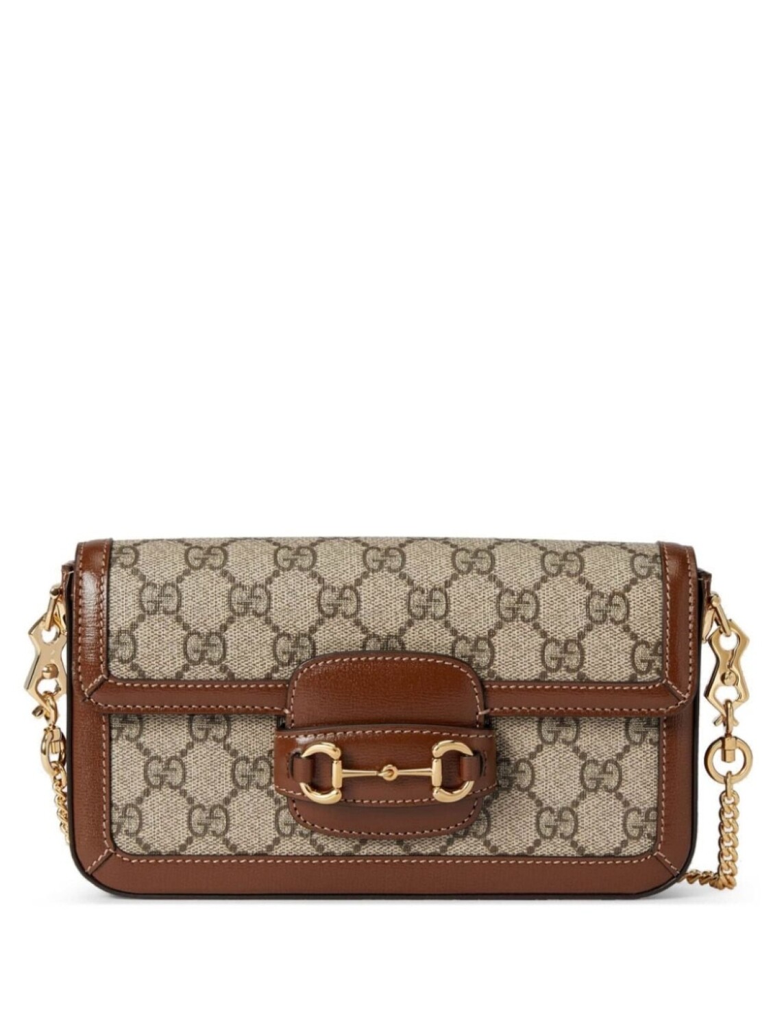 

Мини-сумка на плечо Gucci 1955 Horsebit, нейтральный цвет
