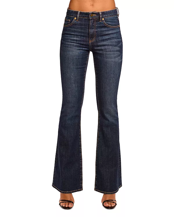 

Джинсы-Клеш с высокой талией Helena, темно-синего цвета. Ramy Brook, синий