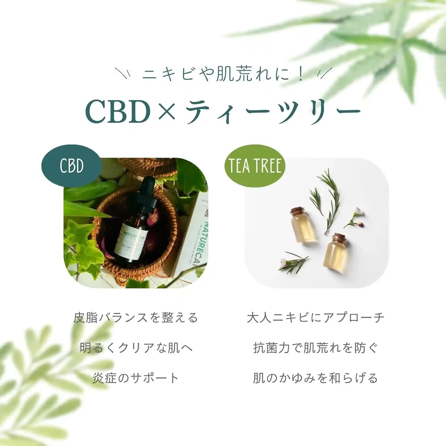 Крем для лица Naturecan — Дневной с CBD и маслом чайного дерева , , 300 мг CBD, для чувствительной кожи, 30 мл — фото 4