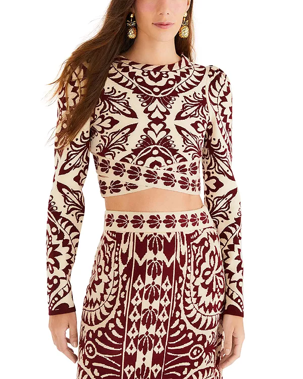 

Вязаный топ "Любовь к ананасам" Farm Rio, белый