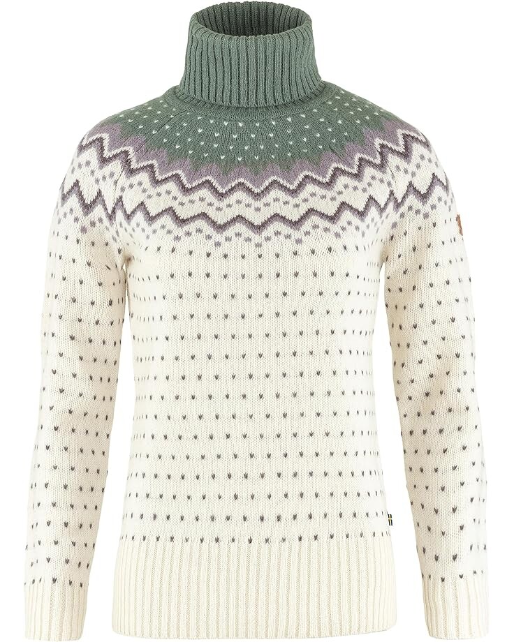 

Свитер Fjällräven Övik Knit Roller Neck, цвет Chalk White/Patina Green