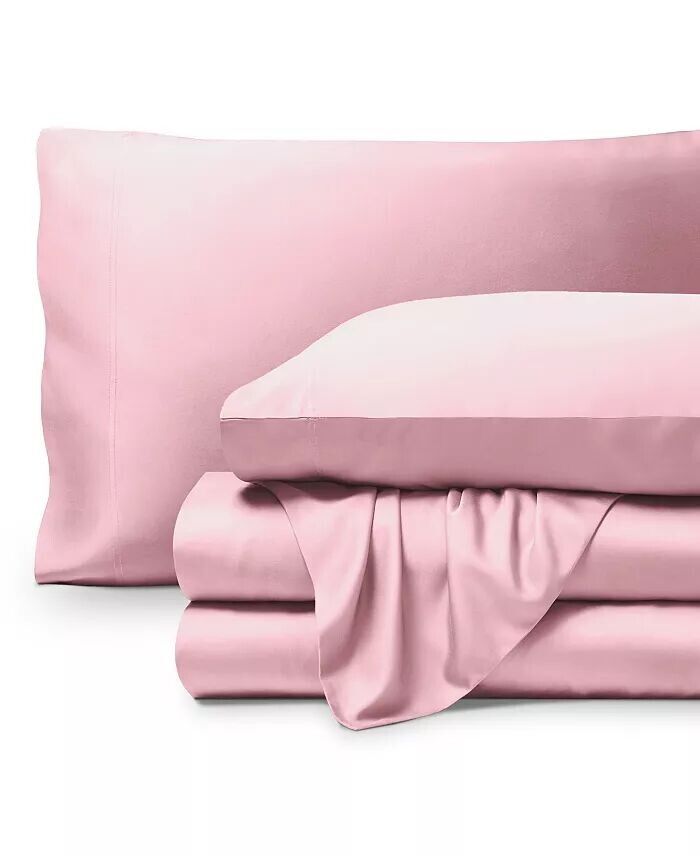 

Комплект простыней из вискозы из бамбука Bare Home, розовый