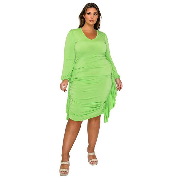 

Платье-футляр Plus size nova shirred L I V D, Lime