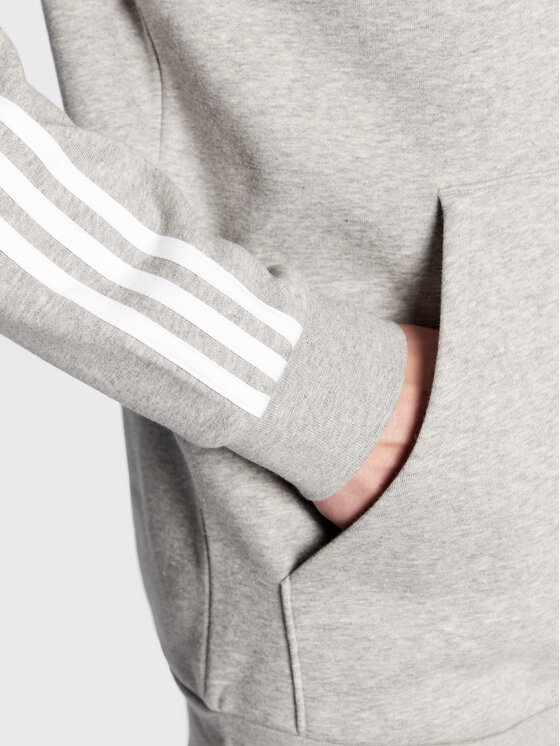 Свитшот adicolor classics 3-stripes regular fit Adicolor Classics 3-Stripes Hoodie IA6347 Adidas, серый — фото 4