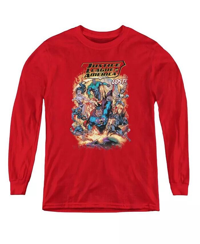 

Свитшот с длинным рукавом Boys of America Youth Lost Justice League, красный