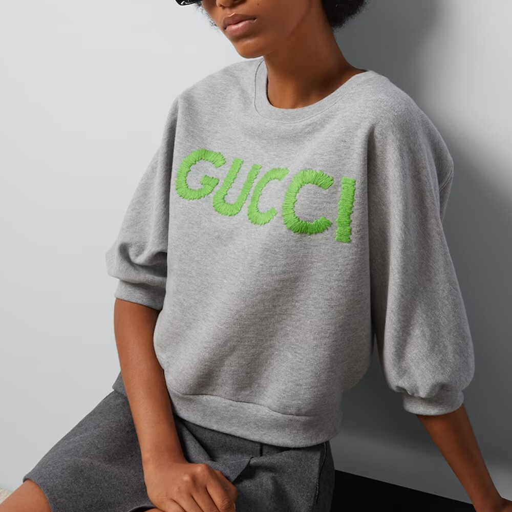 Толстовка Gucci Классическая, Премиальное качество, Серый — фото 4