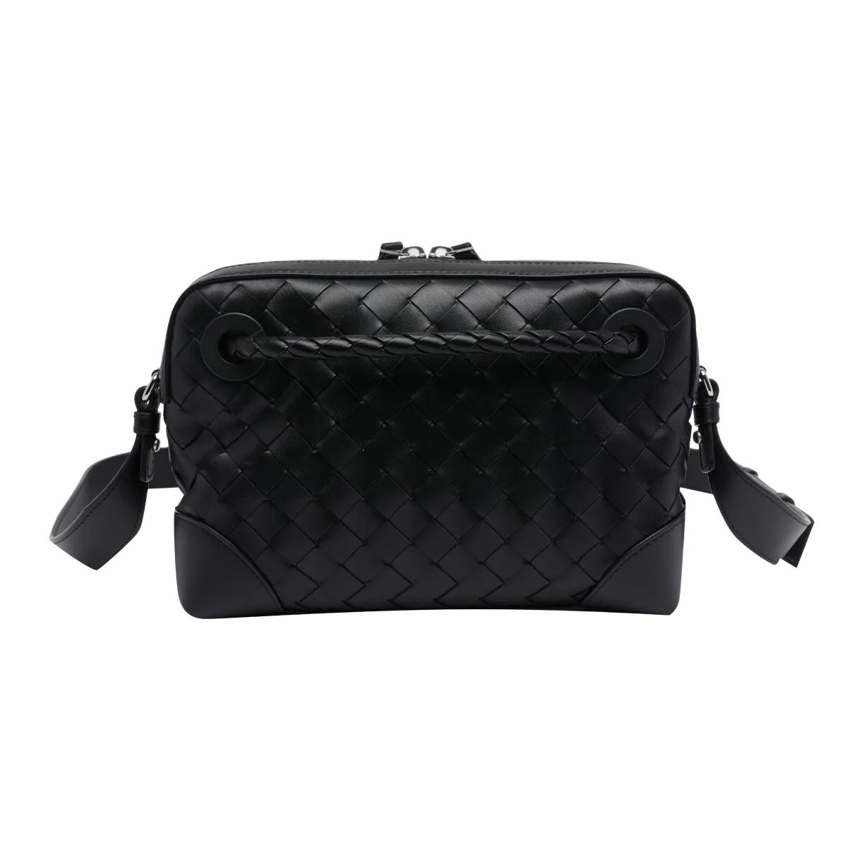 Bottega Veneta Кожаная сумка кросс-боди мужская black — фото 3