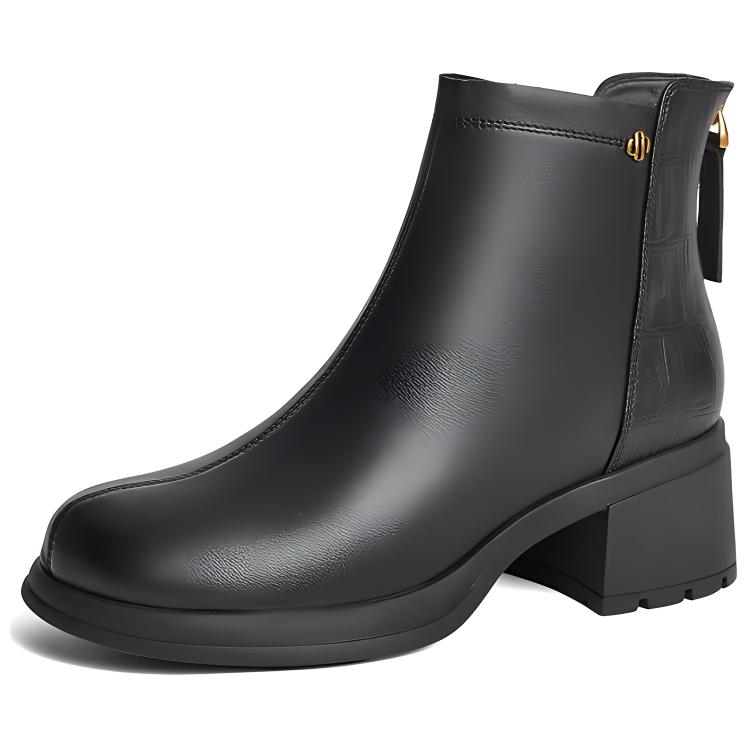 Senda Женские черные зимние ботинки на шнуровке с меховой подкладкой, цвет Black Fleece-Lined — фото 2