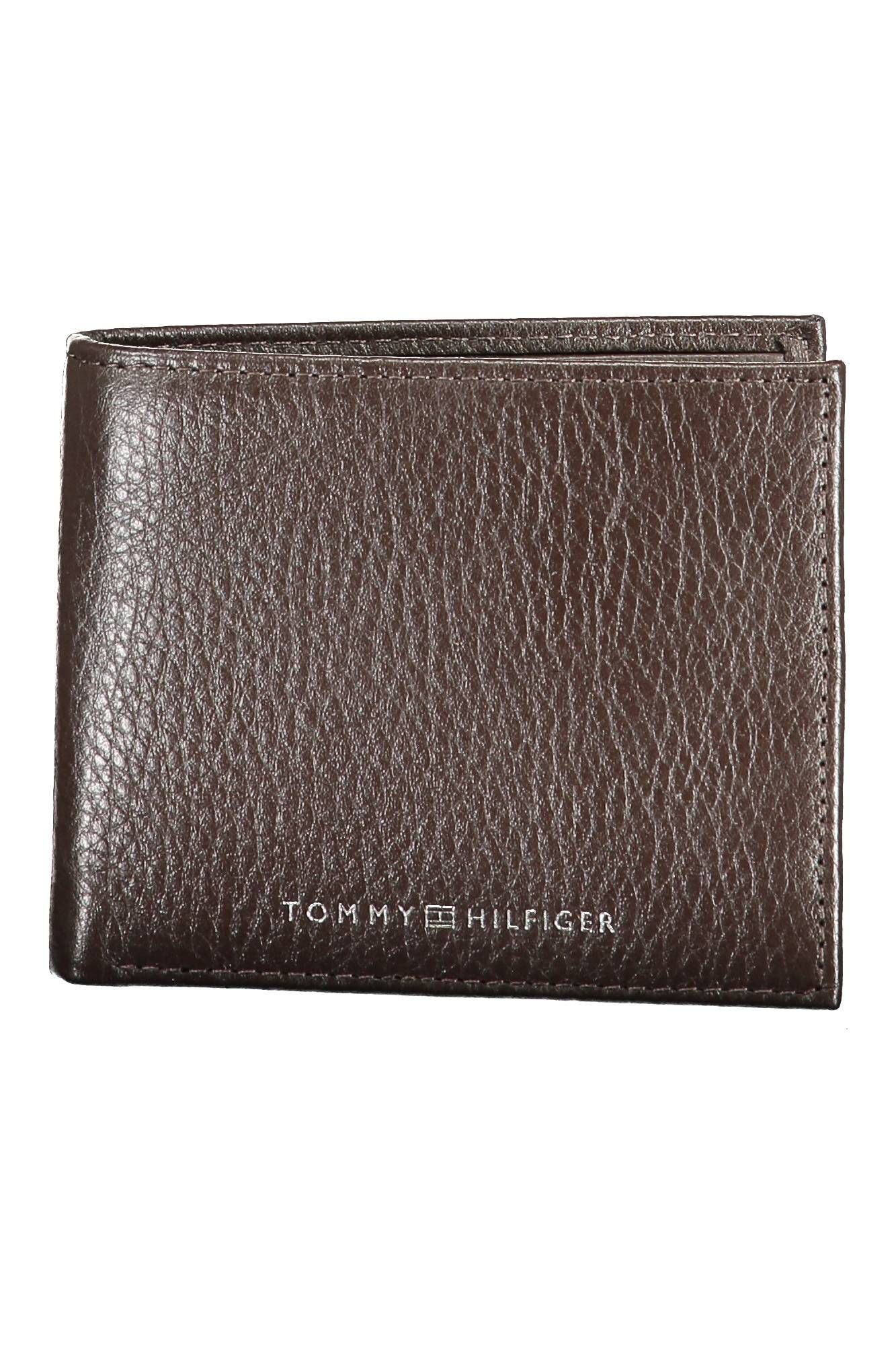 

Коричневый кожаный мужской кошелек Tommy Hilfiger