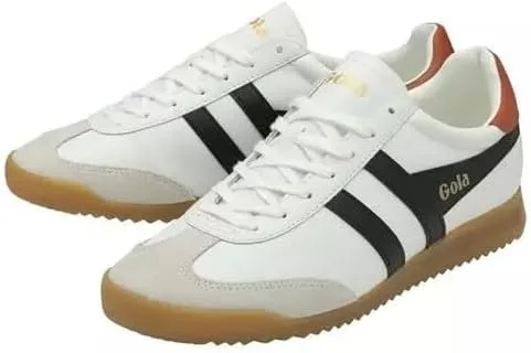 Кроссовки Gola Torpedo Leather, белый/черный/оранжевый — фото 3