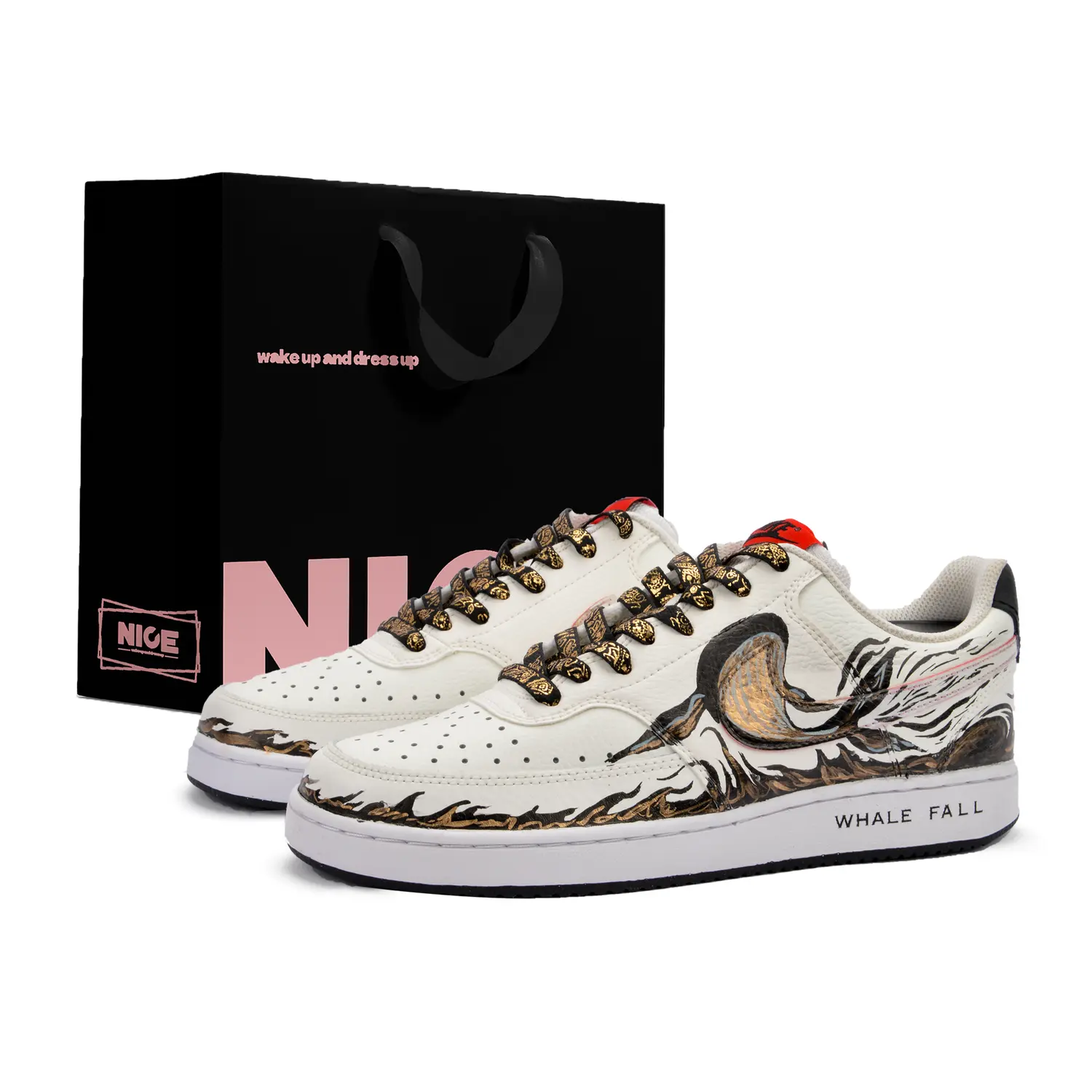 

Износостойкие и легкие низкие кроссовки для скейтбординга Court Vision 1, мужские, черно-золотые Nike, Black Gold