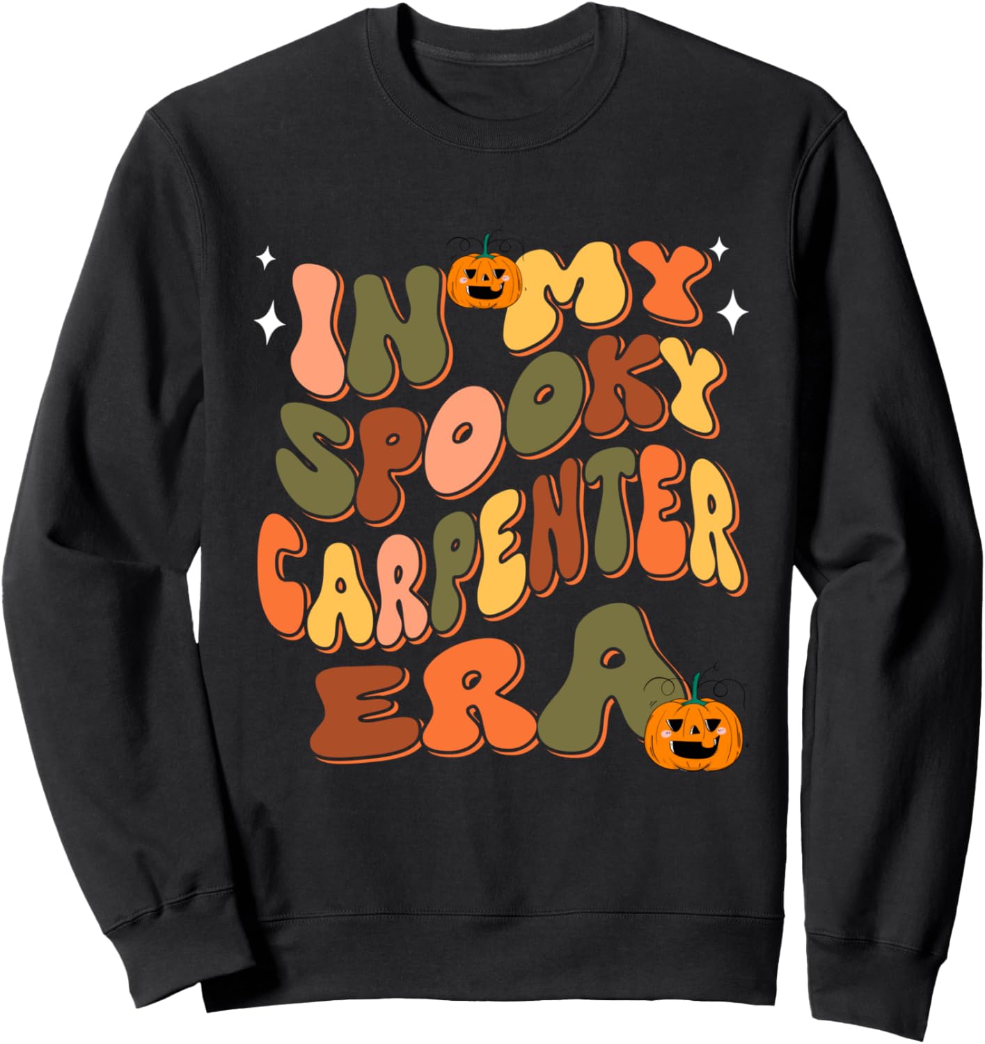 

Забавная классная толстовка на Хэллоуин в стиле эпохи Карпентера Halloween In My Spooky Carpenter Era Tee, черный