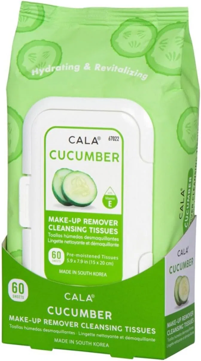 Средство для снятия макияжа Cala — Салфетки для снятия макияжа Cucumber, 91 г