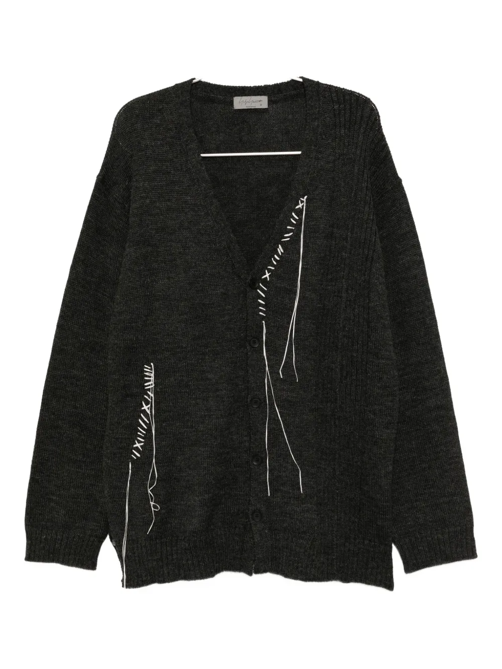 

Кардиган с вышивкой 5G1P Yohji Yamamoto, серый