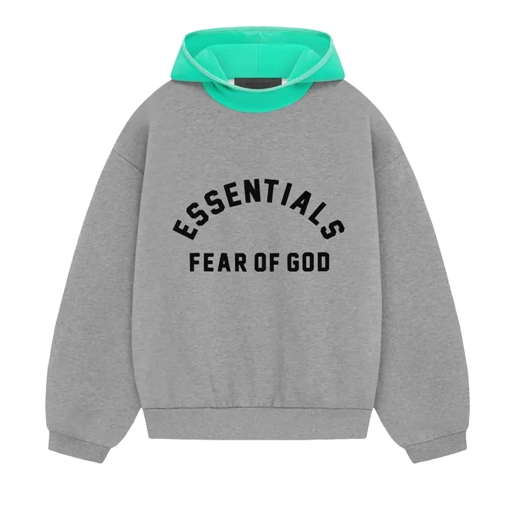 

Худи Fear Of God Essentials Fear of God Essentials Nylon Fleece 'Dark Heather Oatmeal/Mint Leaf', серый