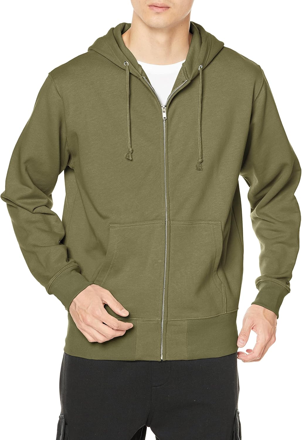 

Мужская толстовка на молнии United Athle 521301, 283 г, на флисовой подкладке, светло-оливковый