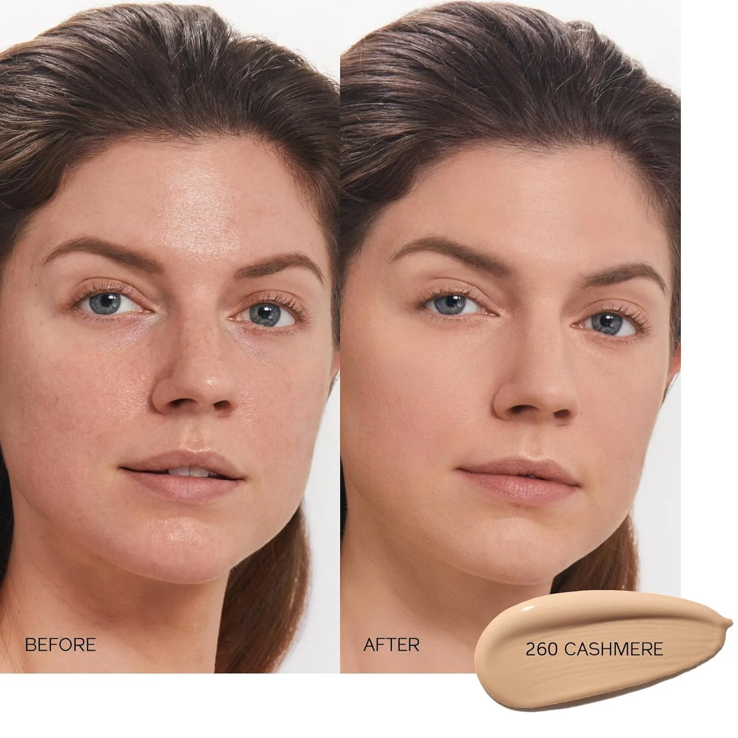 Shiseido Synchro Skin Self-Refreshing Foundation SPF 30, Cashmere 260, тональная основа среднего и полного покрытия, естественный финиш, 24 часа стойкости, водостойкая, некомедогенная, 30 мл, 260 - Cashmere — фото 3