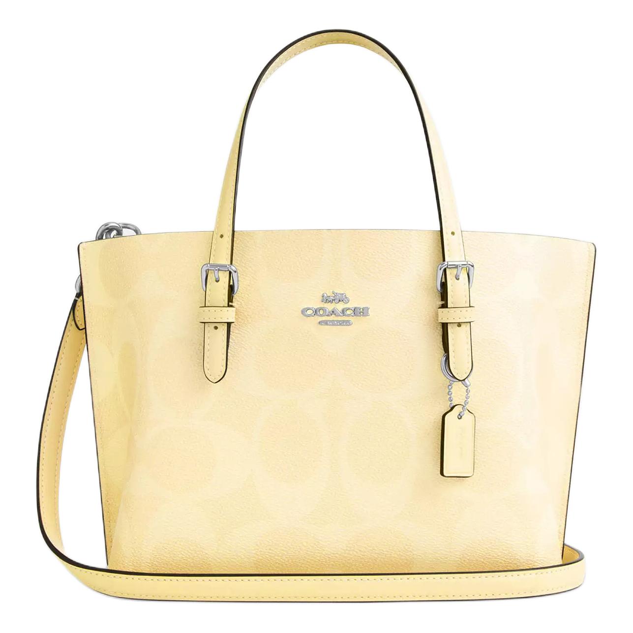 

COACH Женская желтая сумка-шоппер Mollie Coated Canvas среднего размера
