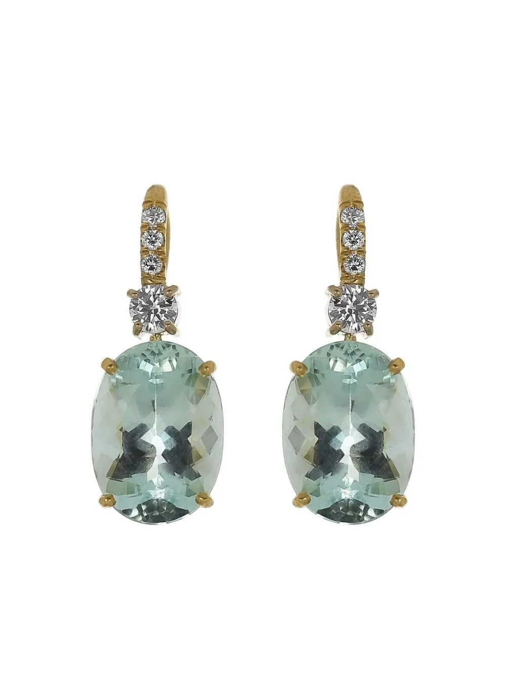 

Серьги Gemmy Gem из 18-каратного желтого золота с аквамарином и бриллиантами Irene Neuwirth, золотой