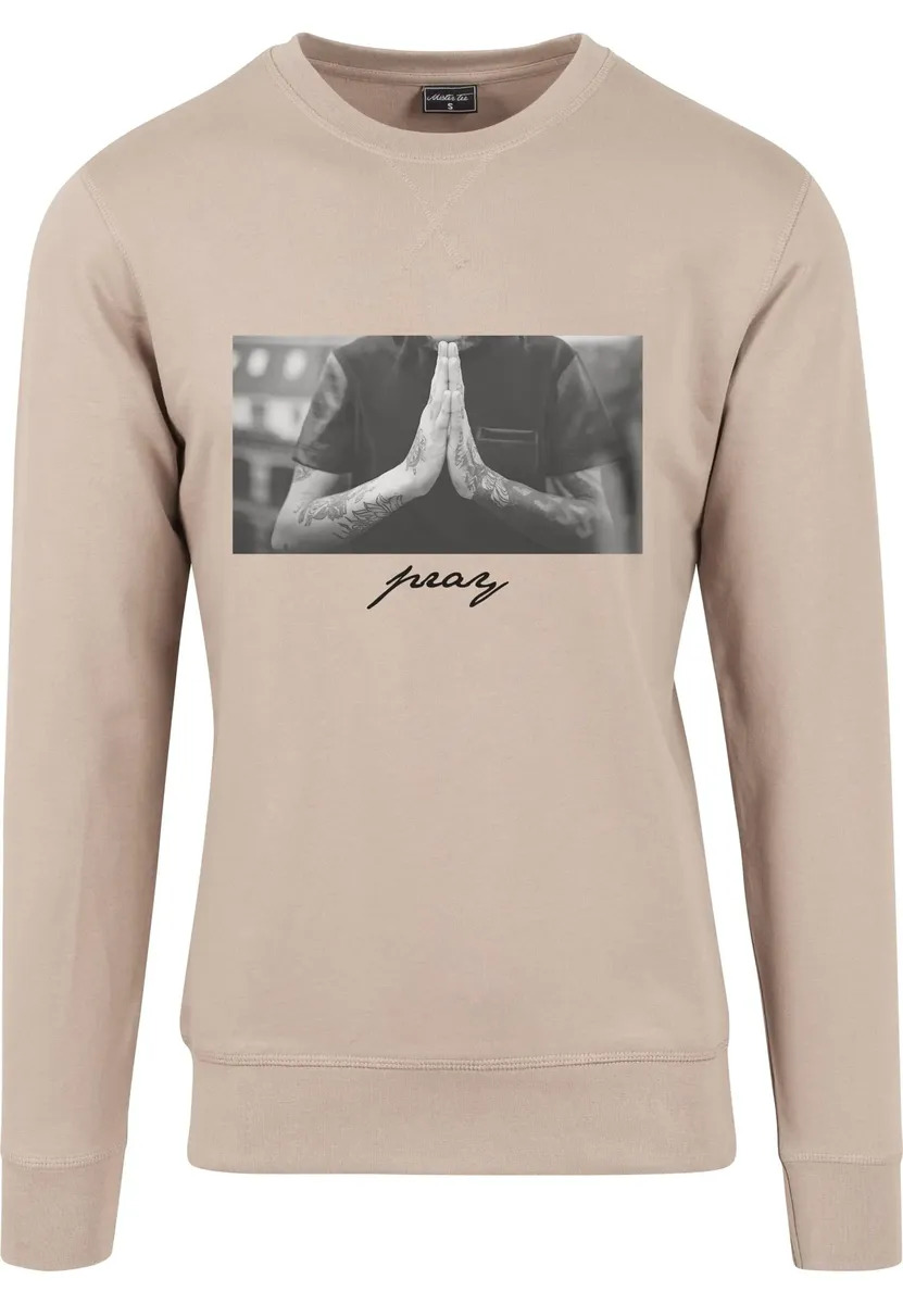 

Свитер MisterTee с круглым вырезом "MisterTee Men's Pray Crewneck", цвет Darksand