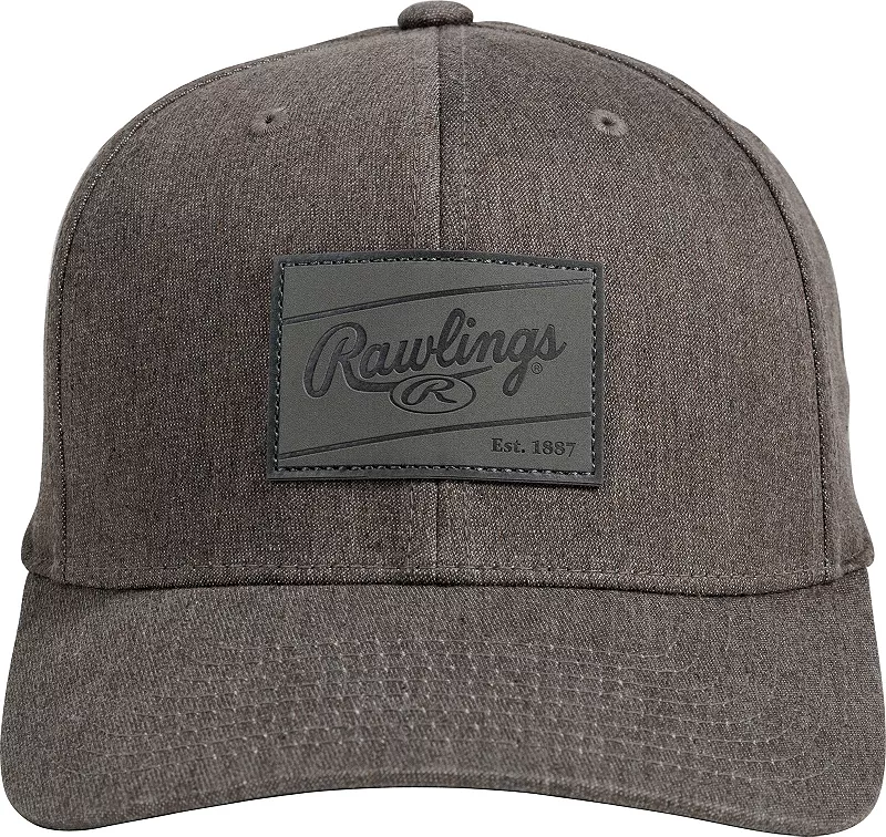 

Кепка Rawlings с кожаной нашивкой Flex Snapback, темно-серый