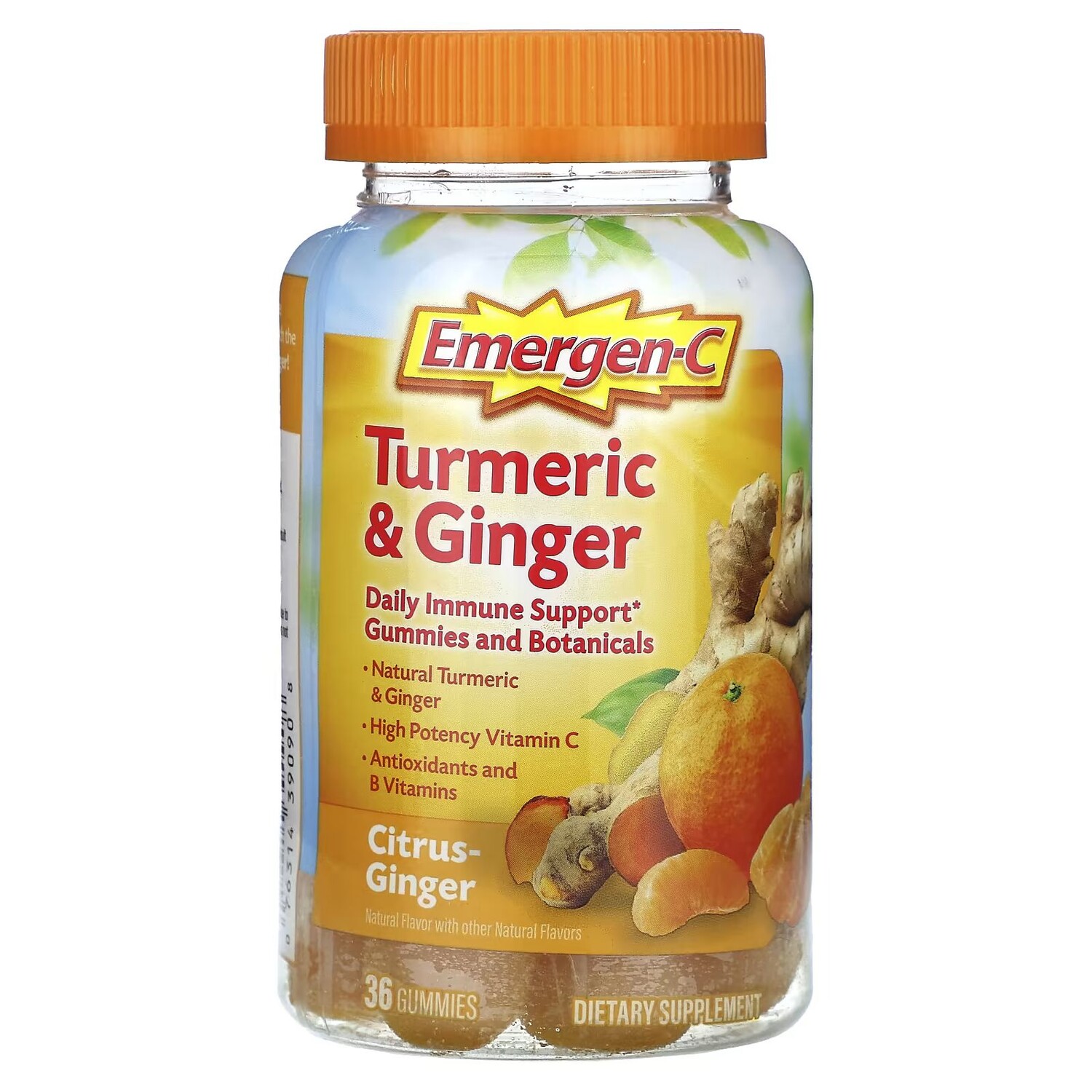 

Куркума и имбирь, цитрусовые и имбирь, 36 жевательных конфет Emergen-C