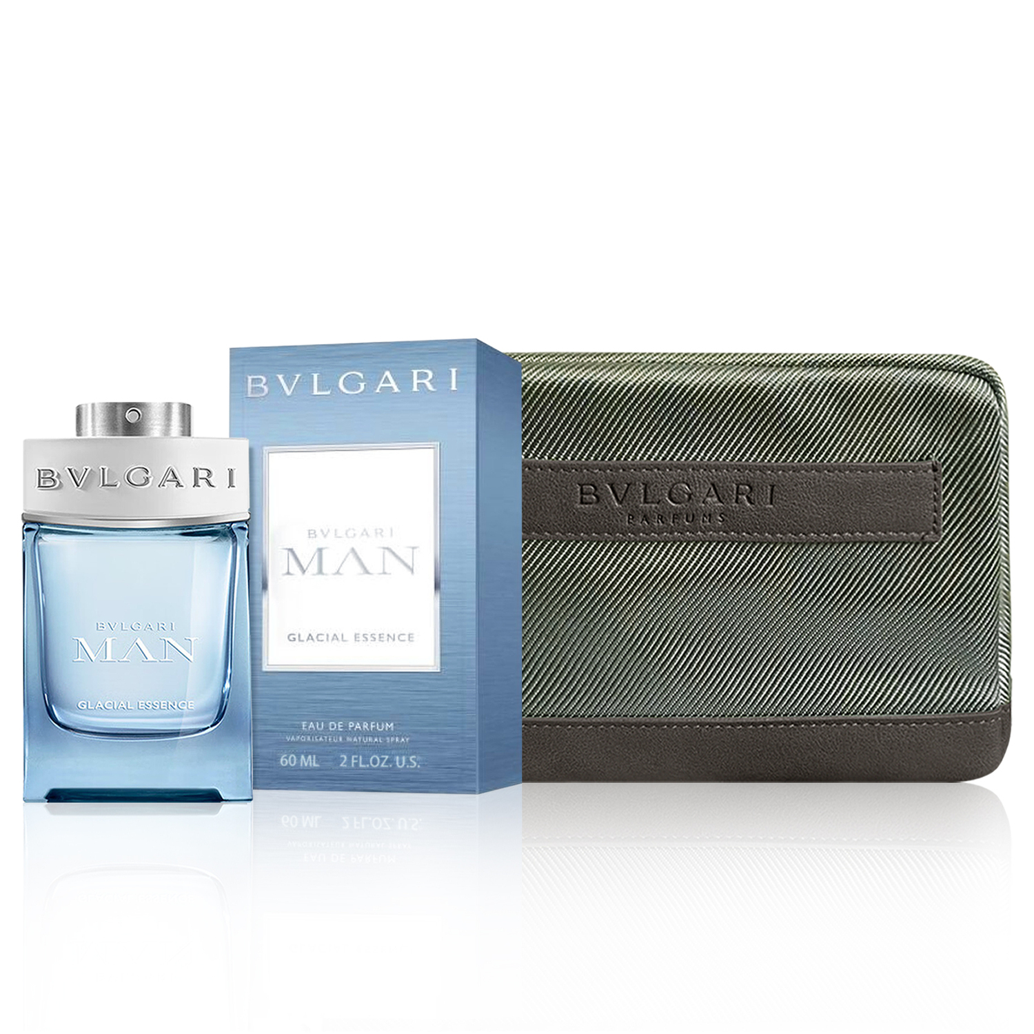 Подарочный набор Bvlgari: мужская парфюмерная вода Man Glacial Essence, 100 мл + миниатюра Omnia Crystalline, 5 мл — фото 3