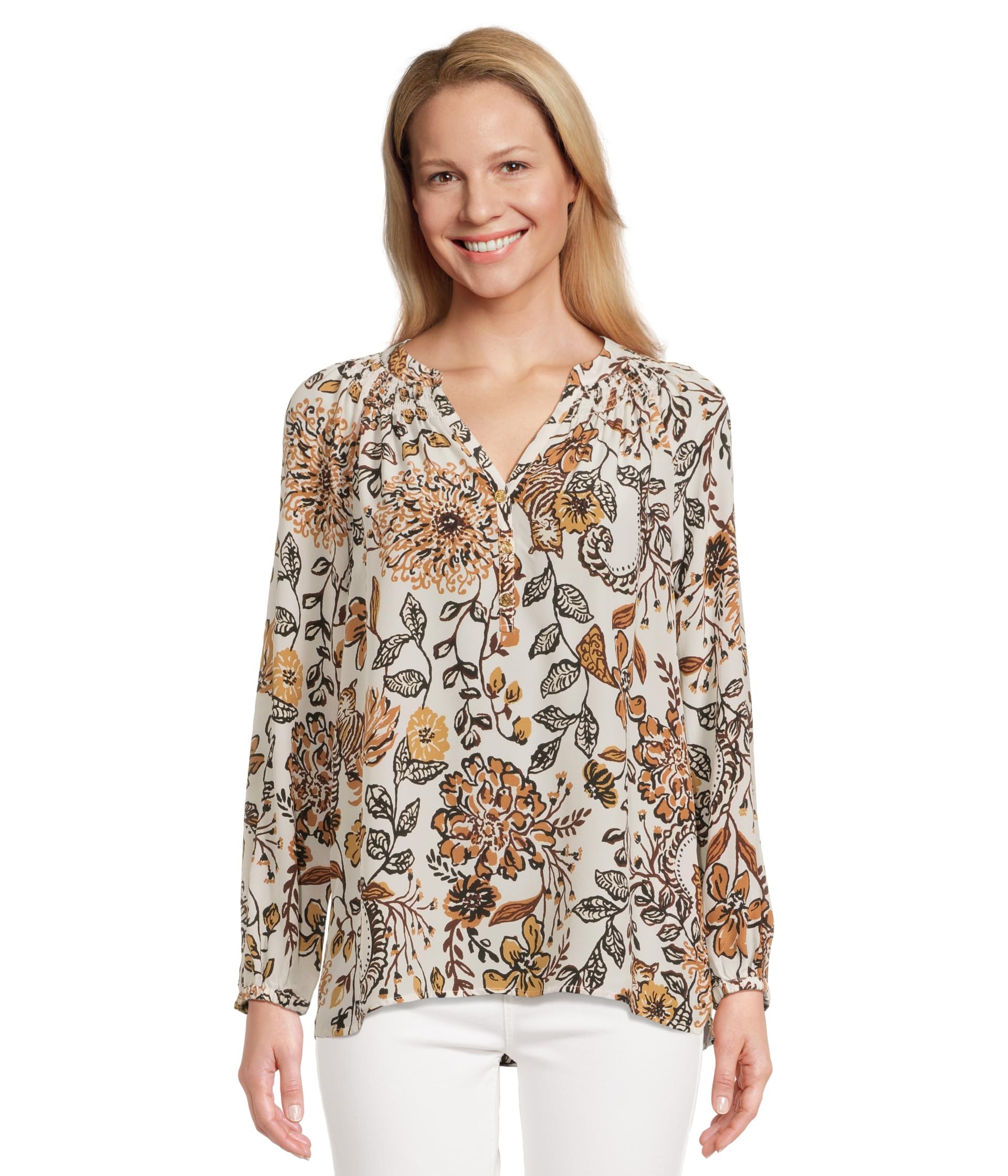 

Топ Lilly Pulitzer Elsa Top, цвет Coconut Take Meowt