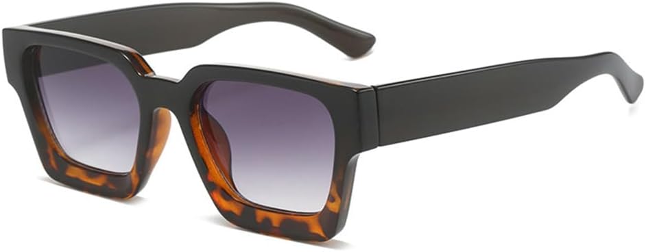 

Женские солнцезащитные очки конфетных цветов с градиентным затемнением UV400, мужские панк-очки для занятий спортом на открытом воздухе, бега и езды generic, Black Leopard Grey