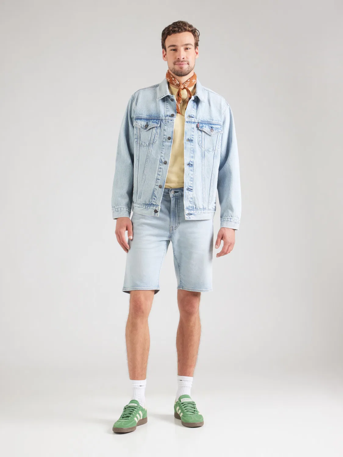Демисезонный куртка свободный Type III Trucker куртка Levi S, светлый синий — фото 4