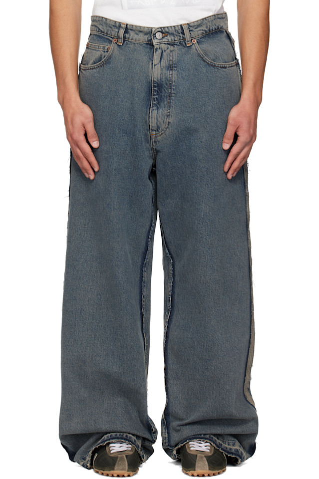 

Mm6 Maison Margiela Синие джинсы с широкими штанинами