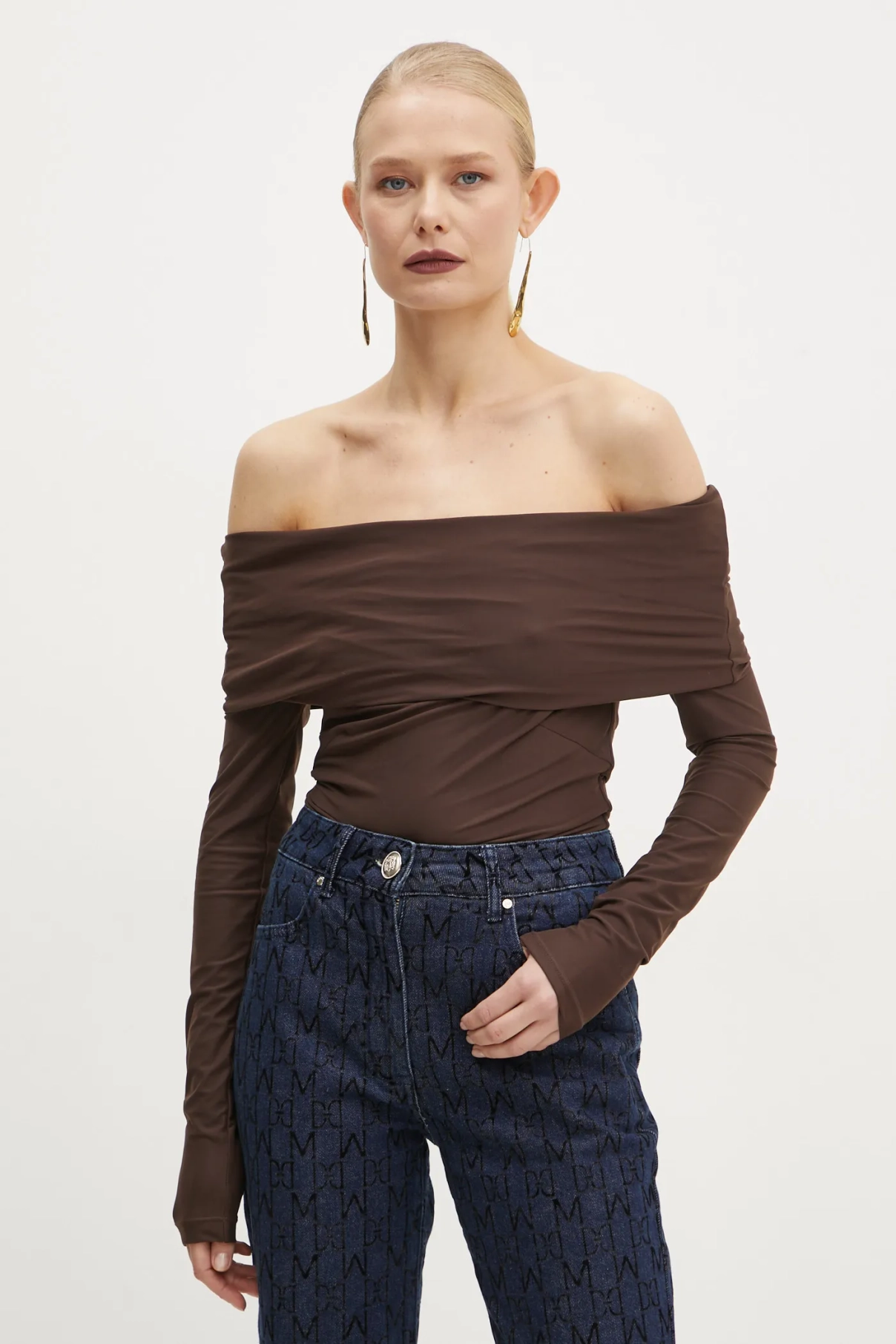 

Рубашка ABBY с длинными рукавами Guess, коричневый