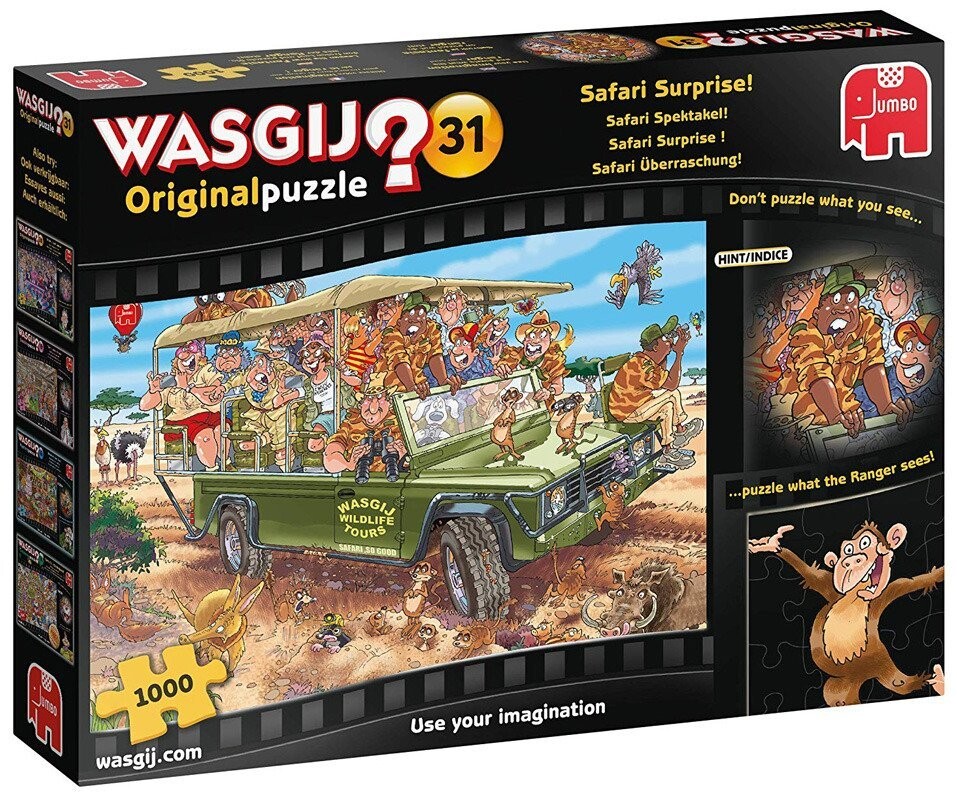 

Джамбо, пазл, Wasgij original 31, Сюрприз на сафари, 1000 шт. Jumbo