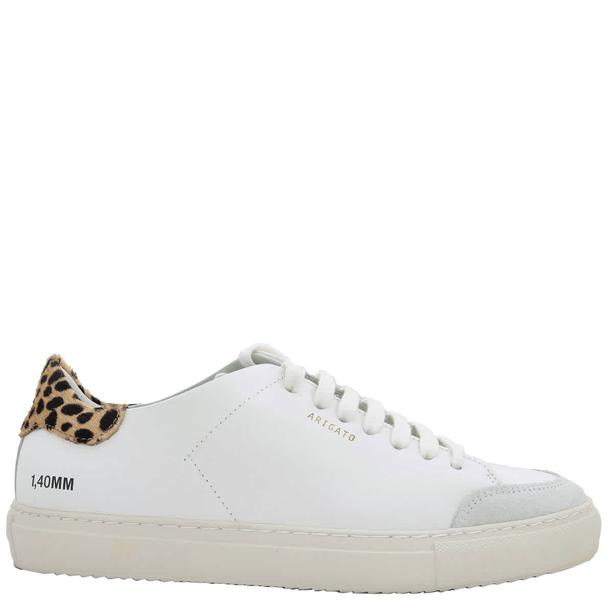 Axel Arigato Clean 90 Triple Animal Print Detailed Sneakers - кроссовки Axel Arigato Clean 90 с тройным принтом животных и детализацией, белый/леопардовый принт
