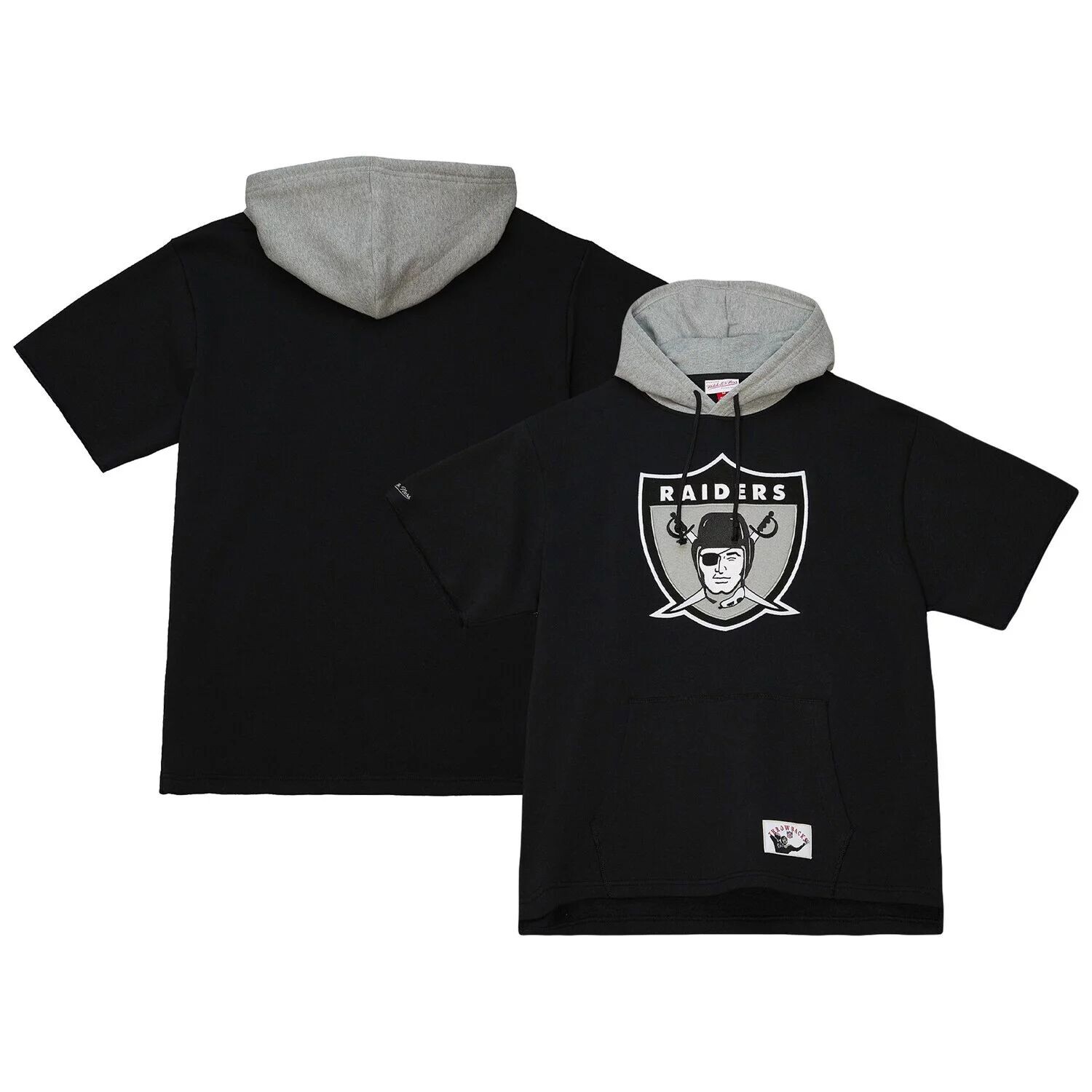 

Мужская черная толстовка с короткими рукавами Mitchell & Ness Las Vegas Raiders Postgame, Черный, Мужская черная толстовка с короткими рукавами Mitchell & Ness Las Vegas Raiders Postgame