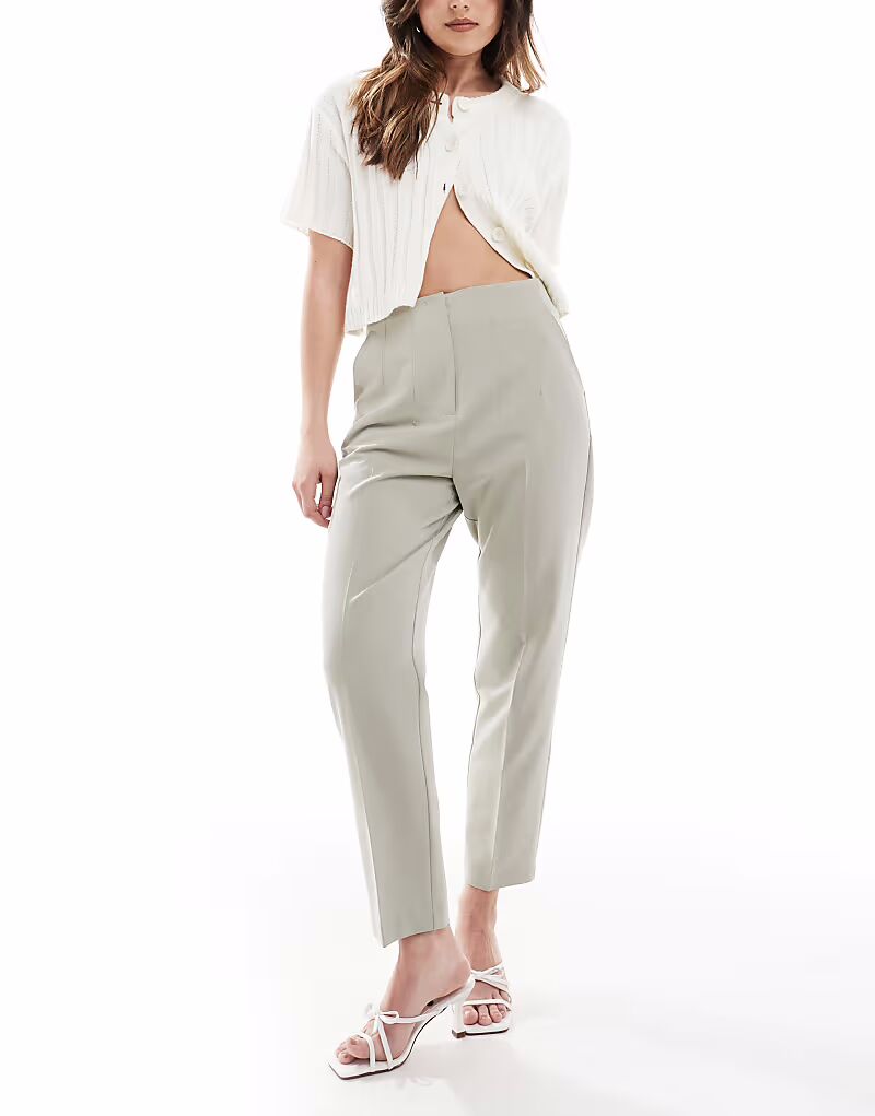 

Брюки-сигареты Miss Selfridge Essentials цвета хаки