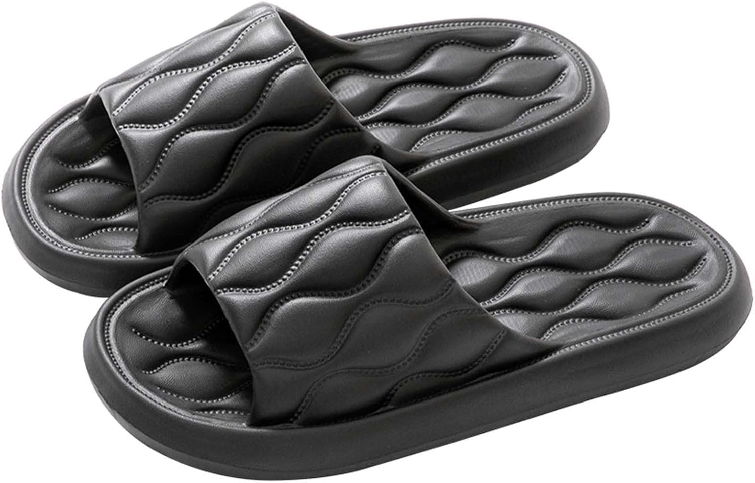 

Черные тапочки для женщин и мужчин, облачные тапочки-подушки Generic