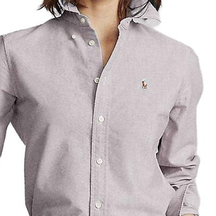 Футболка Polo Ralph Lauren женская виноградного цвета — фото 3