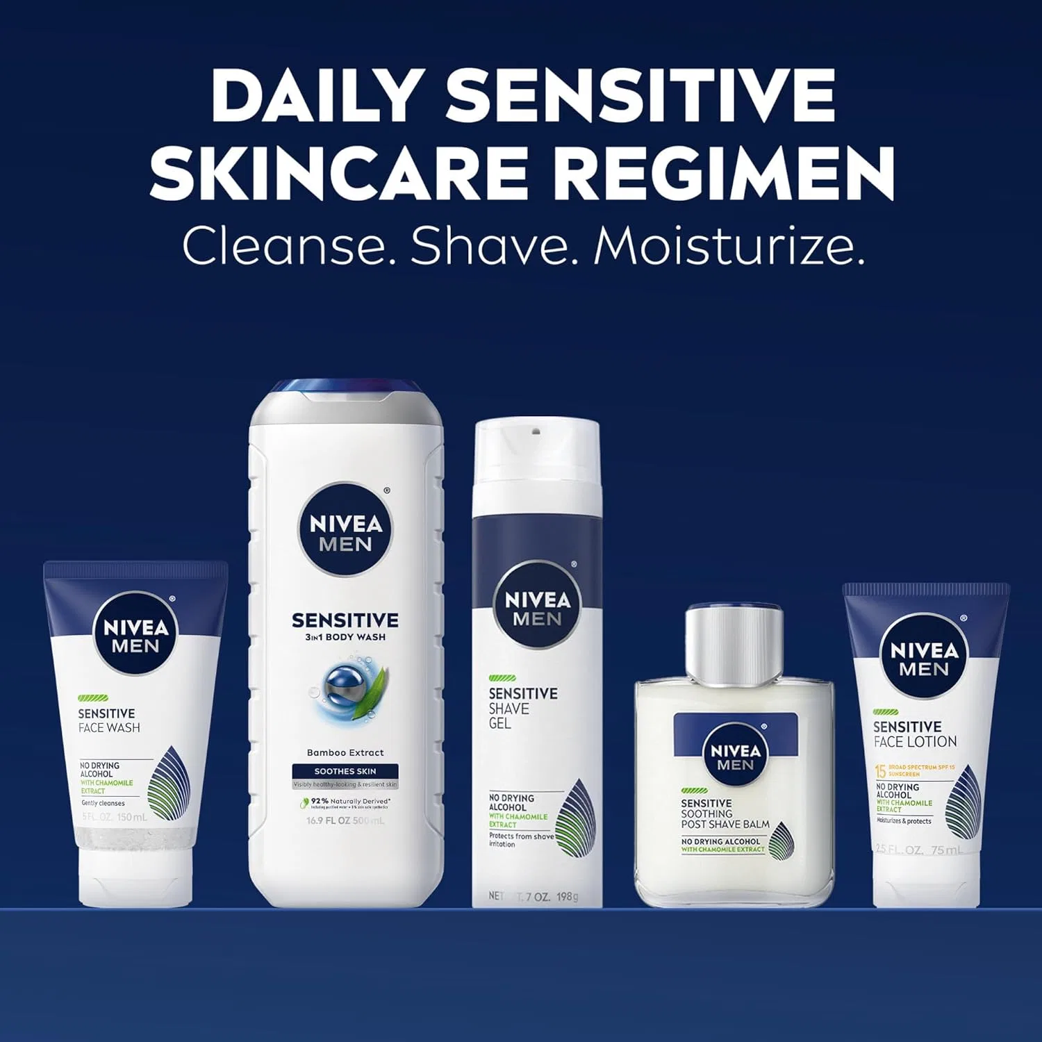 Набор средств по уходу за кожей NIVEA MEN Complete Collection для чувствительной кожи, 5 предметов — фото 3