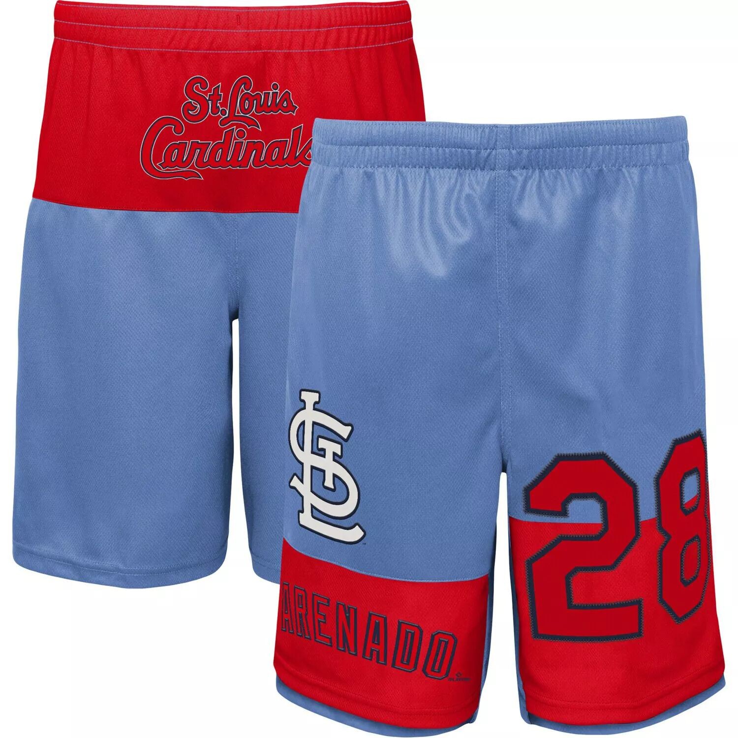 Молодежные шорты Nolan Arenado Голубые шорты с именем и номером St. Louis Cardinals Pandemonium Outerstuff — фото 4
