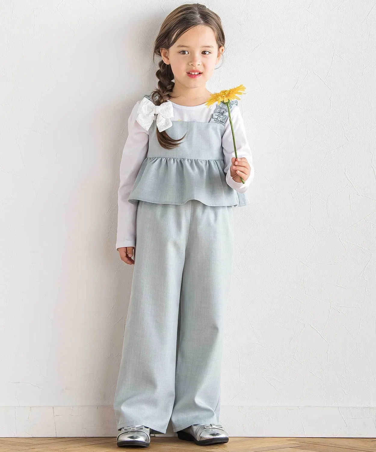 Комплект из блузы и брюк, оксфорд, BeBe, 100-160см, зеленый
