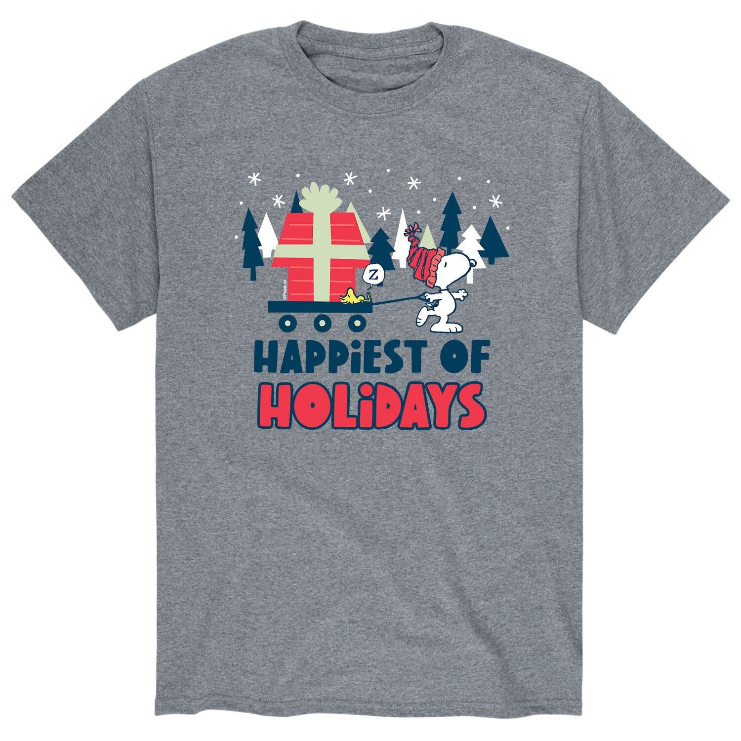 

Мужская футболка Happy Holidays с арахисом Licensed Character