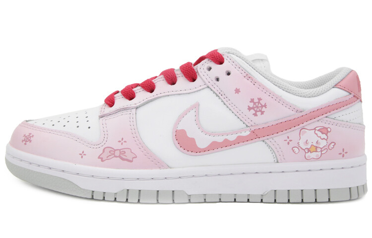 

Кроссовки для скейтбординга Dunk женские с низким верхом розовый/белый/серый Nike