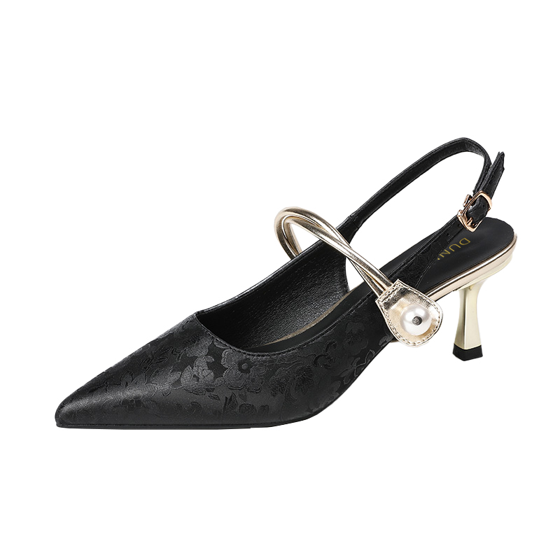 Dunnu Тонкие каблуки на шпильке женские черные 5 см, цвет Black 5CM