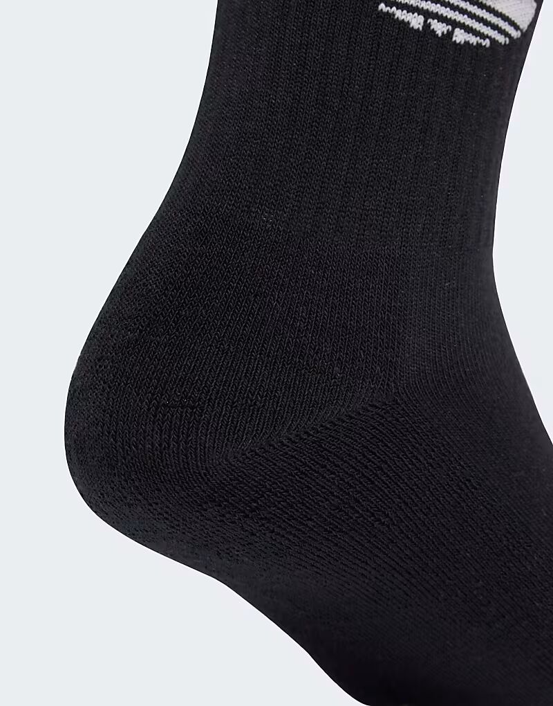 Гольфы Adidas Originals с тремя полосками, 2 пары, белый/черный — фото 2