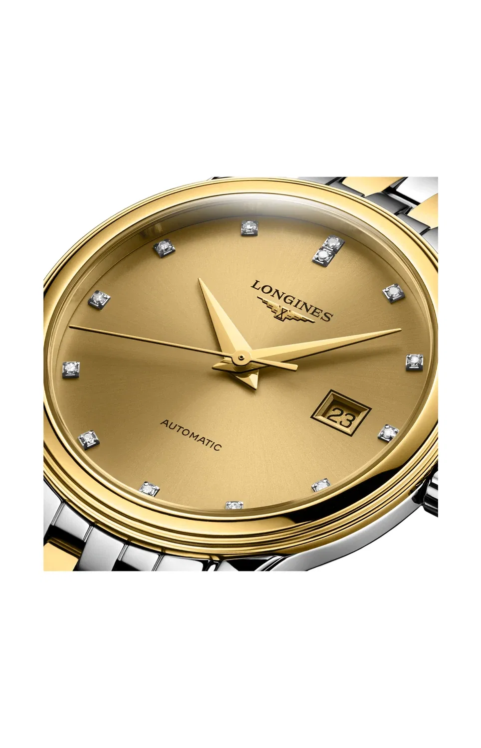 Флагманская классика - L4.374.3.38.7 LONGINES, золотой — фото 2