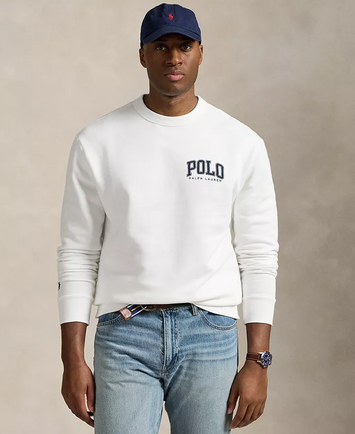 

Мужской флисовый худи с логотипом Big & Tall Polo Ralph Lauren, белый