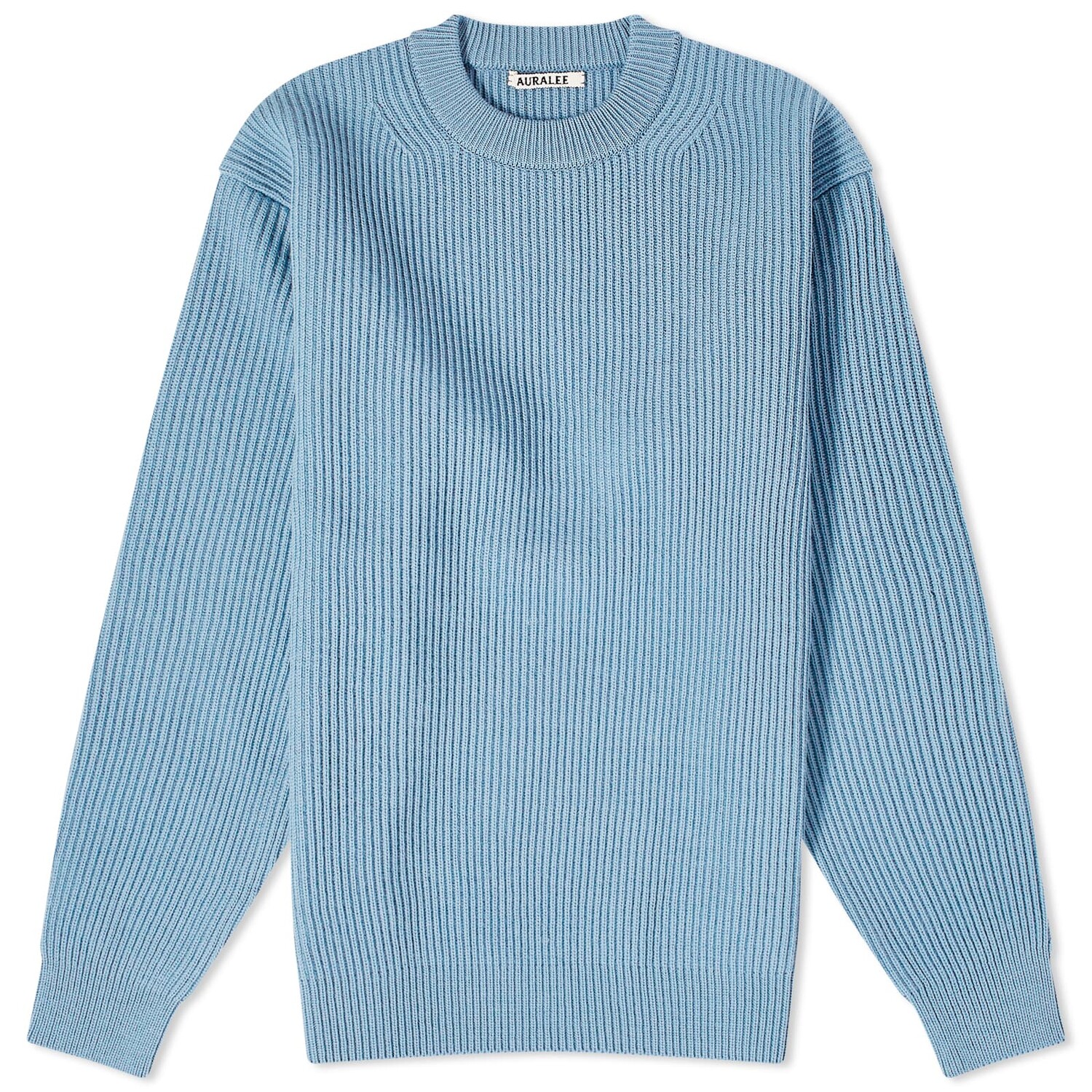 

Кардиган Auralee French Merino Rib, светло-синий