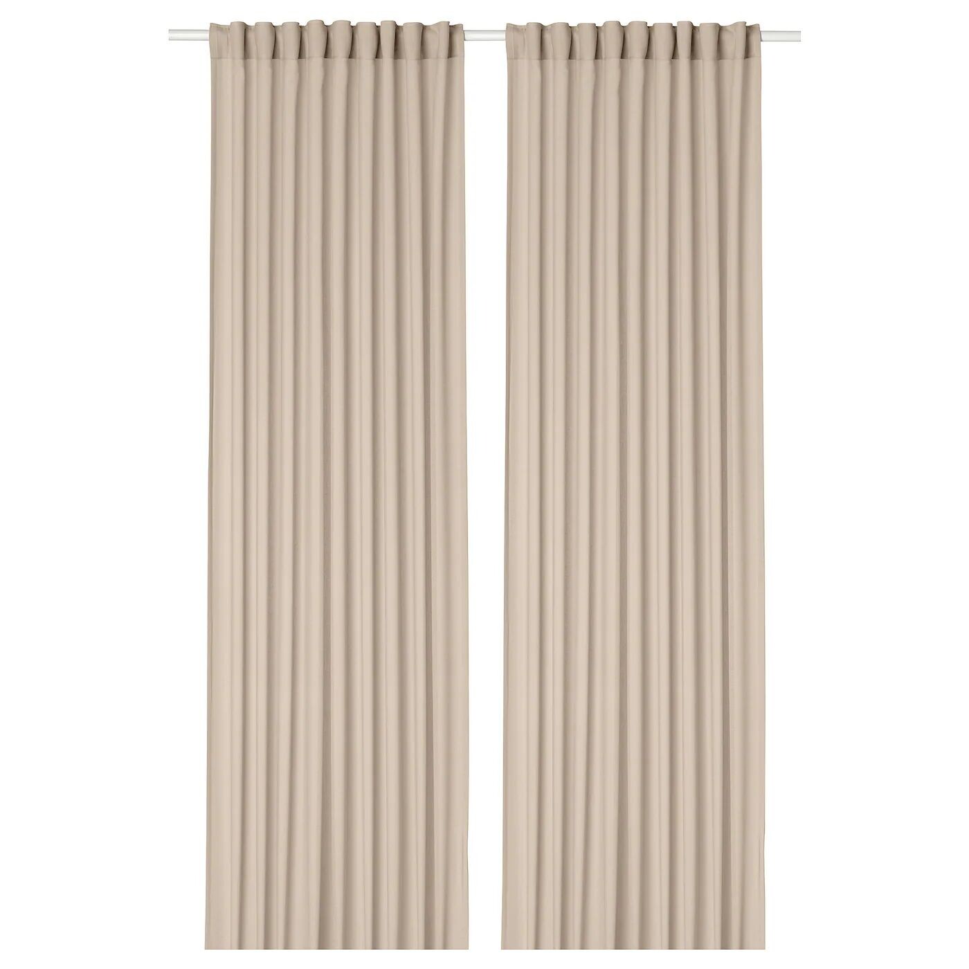 

Гардинные шторы/пара, бежевый, 145x300 см, ROSENROBINIA IKEA